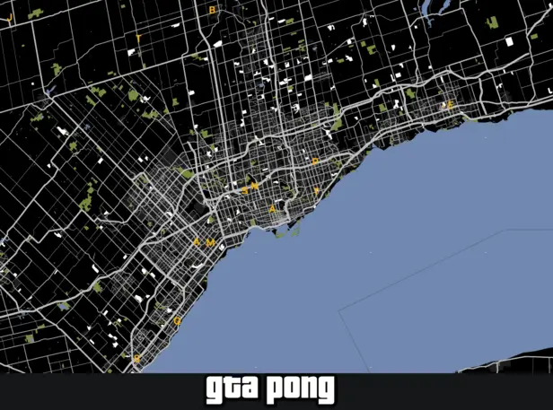 GTA Pong locations map